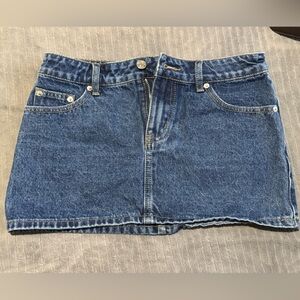 Edikted low rise denim micro skirt